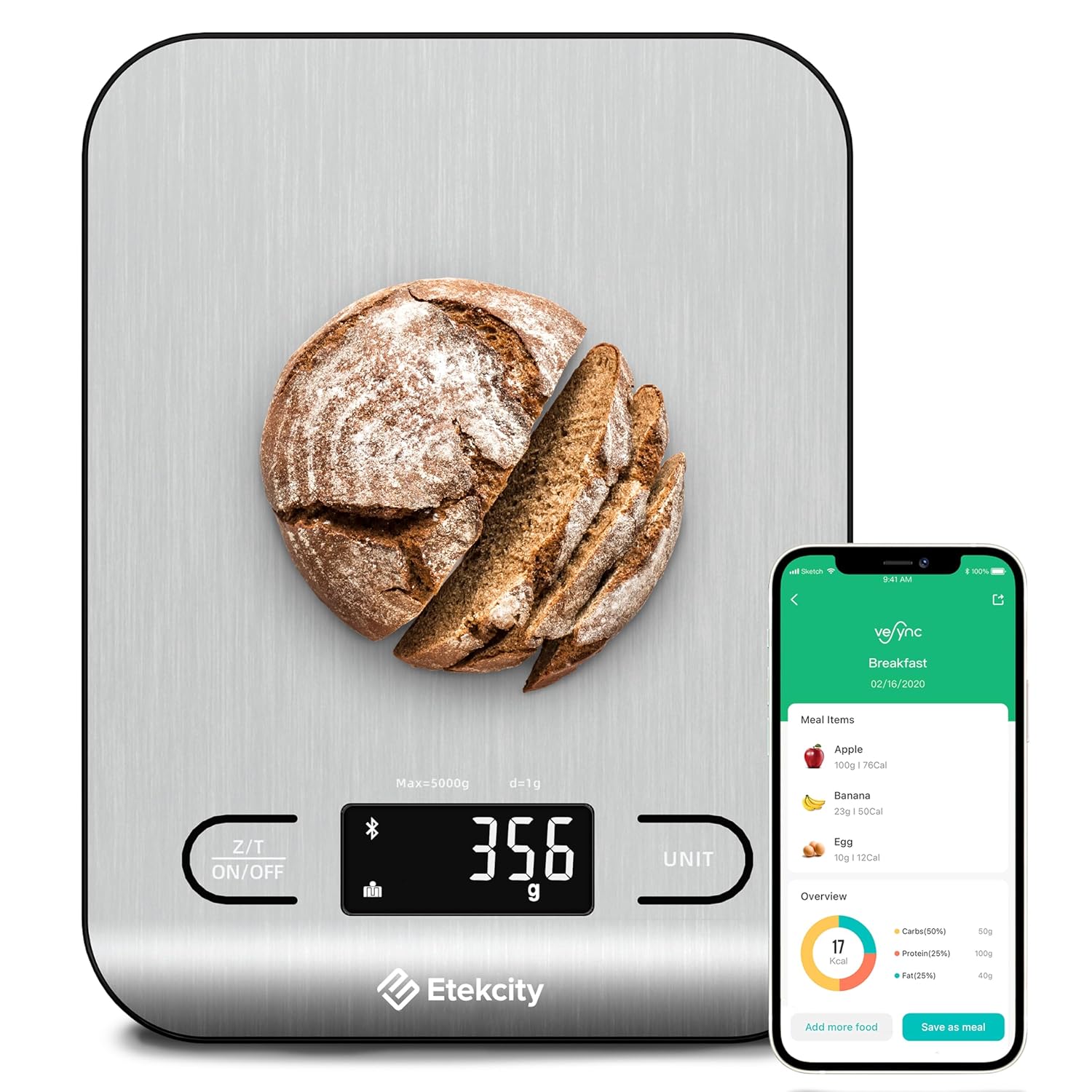 Meal Prep Weight Loss - Food Nutrition Kitchen Scale, Digital Grams