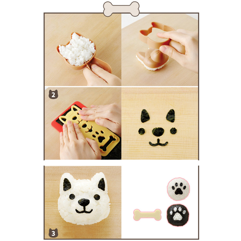 1Set Cute Puppy Shaped Rice Ba - Meal Prep Rice recension och pris