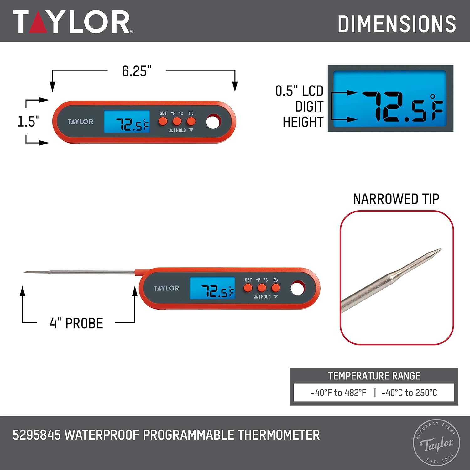 Digital Waterproof Meat Thermo - Meal Prep With Chicken recension och pris