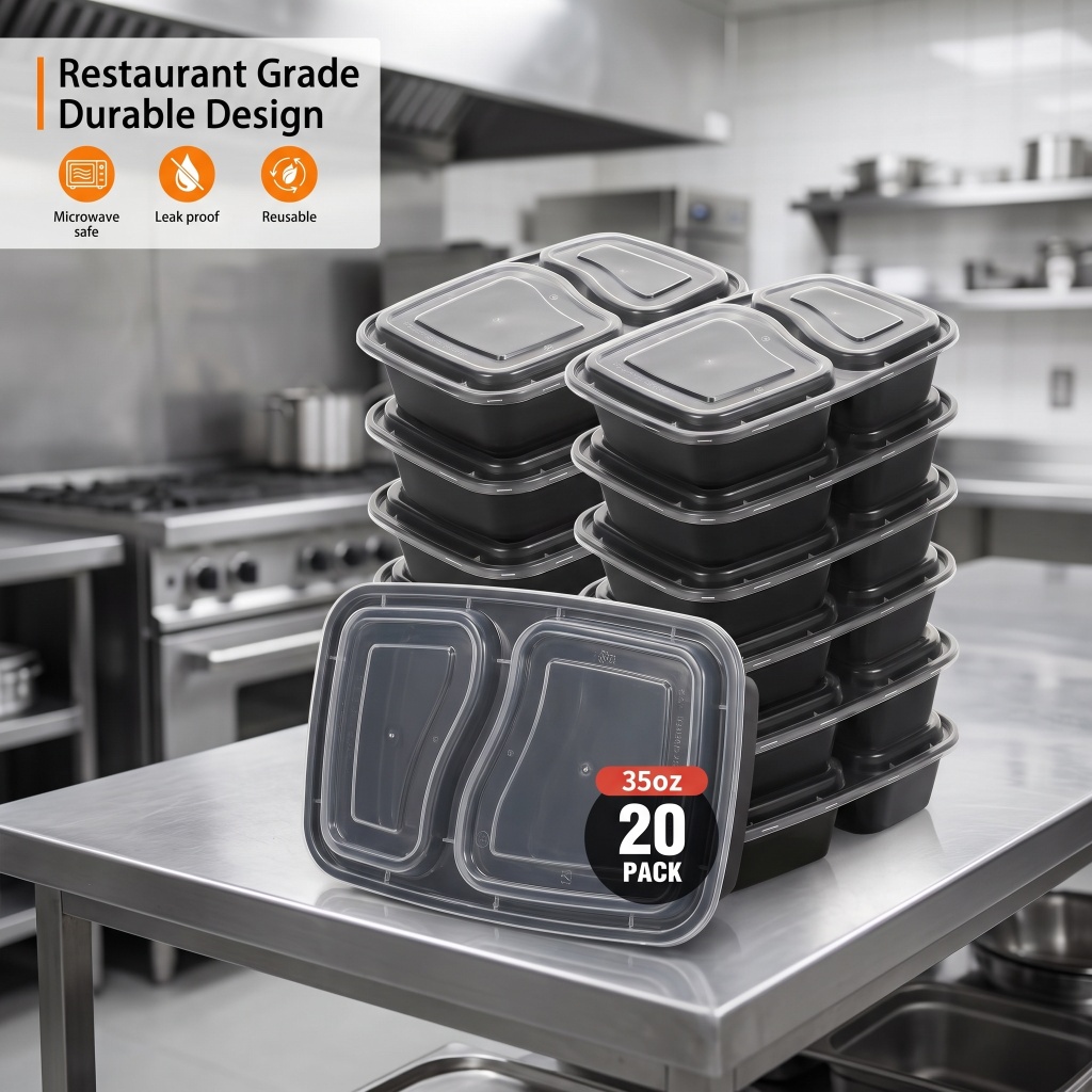 35oz 20 Pack 2 Compartment Lea - Meal Prep For A Day recension och pris