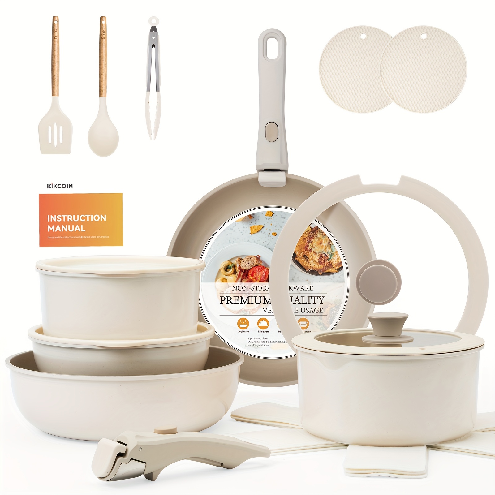 22PCSDeluxe Non-Stick Cookware - Meal Prep For A Day recension och pris