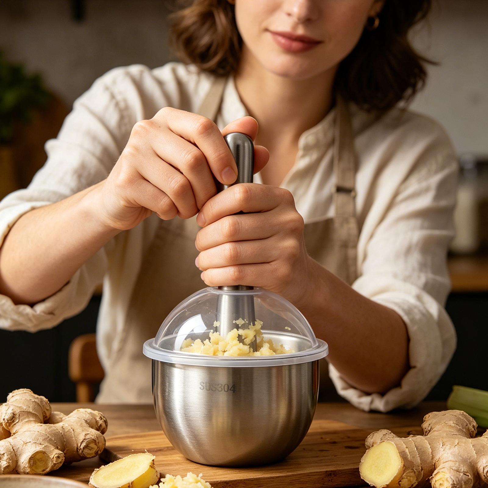Stainless Steel Garlic Press M - Meal Prep Manual recension och pris