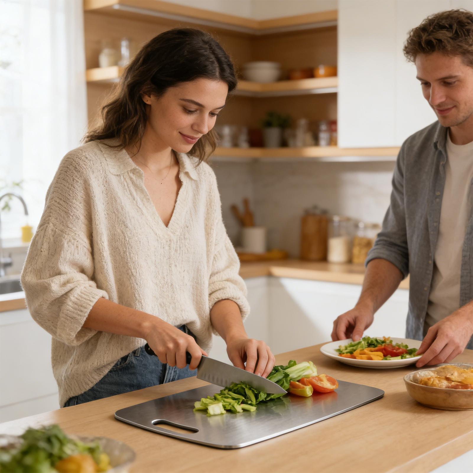 Stainless Steel Cutting Board  - Meal Prep With Chicken recension och pris