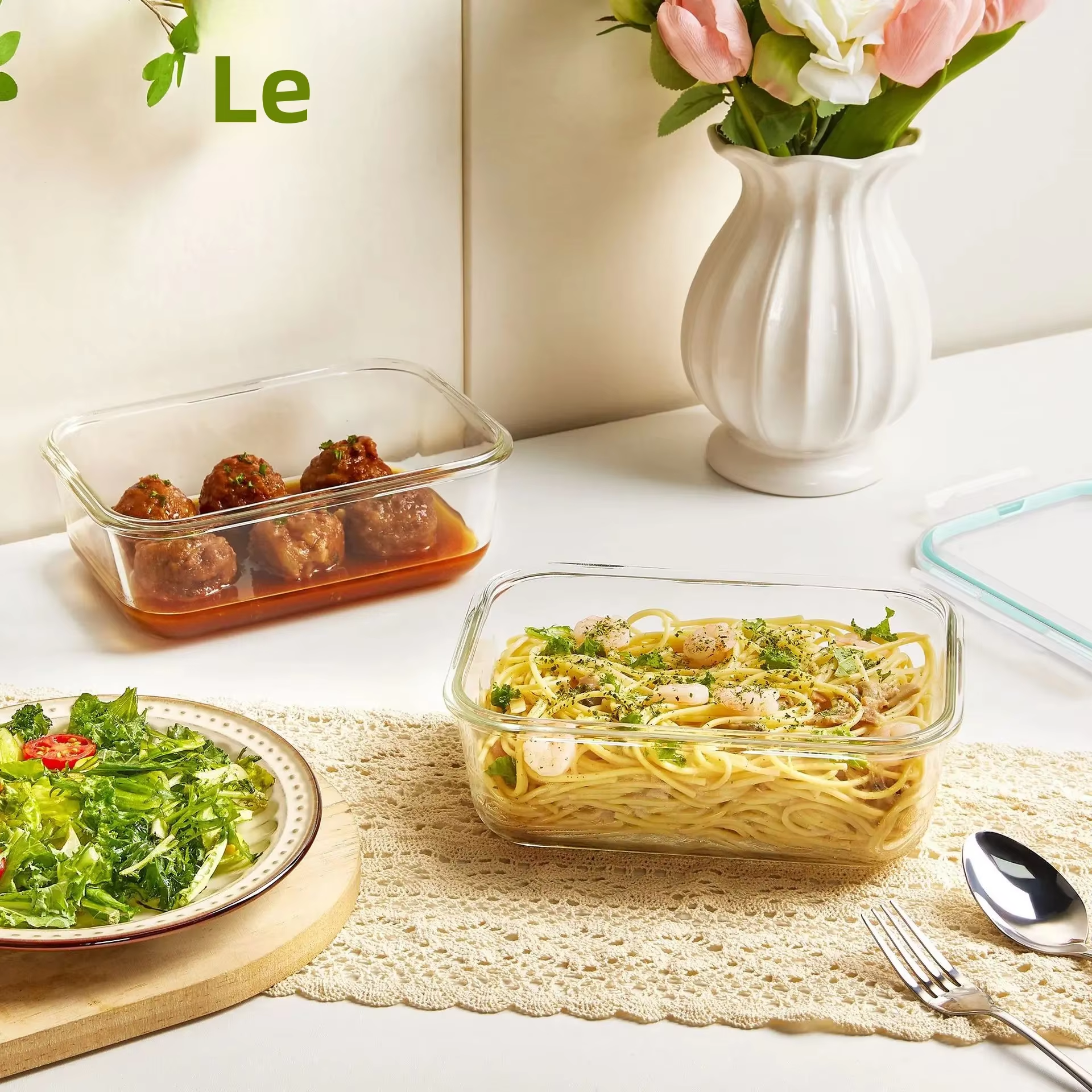 Glass Lunch Box Food Storage C - Meal Prep For A Day recension och pris