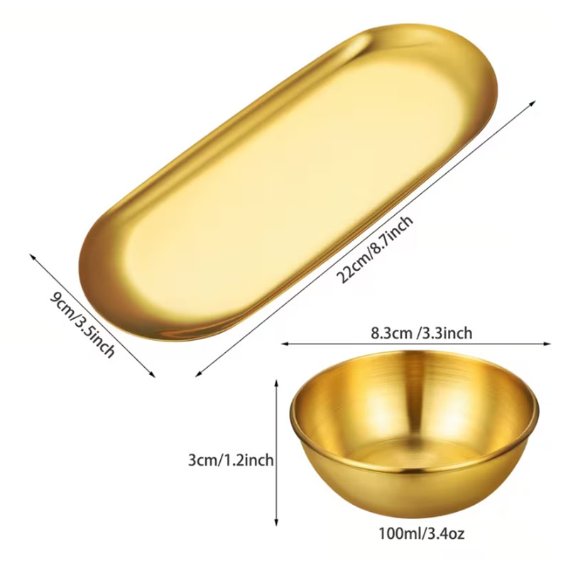 3/6/9/12pcs Golden Sauce Bowl  - Sauce Dipping Cup recension och pris