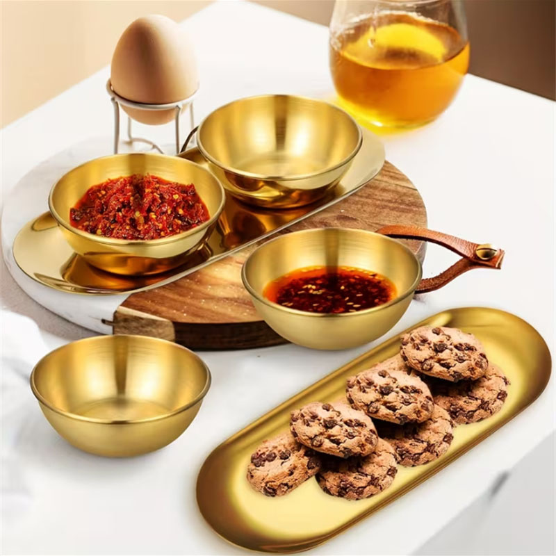3/6/9/12pcs Golden Sauce Bowl  - Sauce Dipping Cup recension och pris