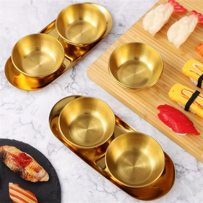 3/6/9/12pcs Golden Sauce Bowl  - Sauce Dipping Cup recension och pris