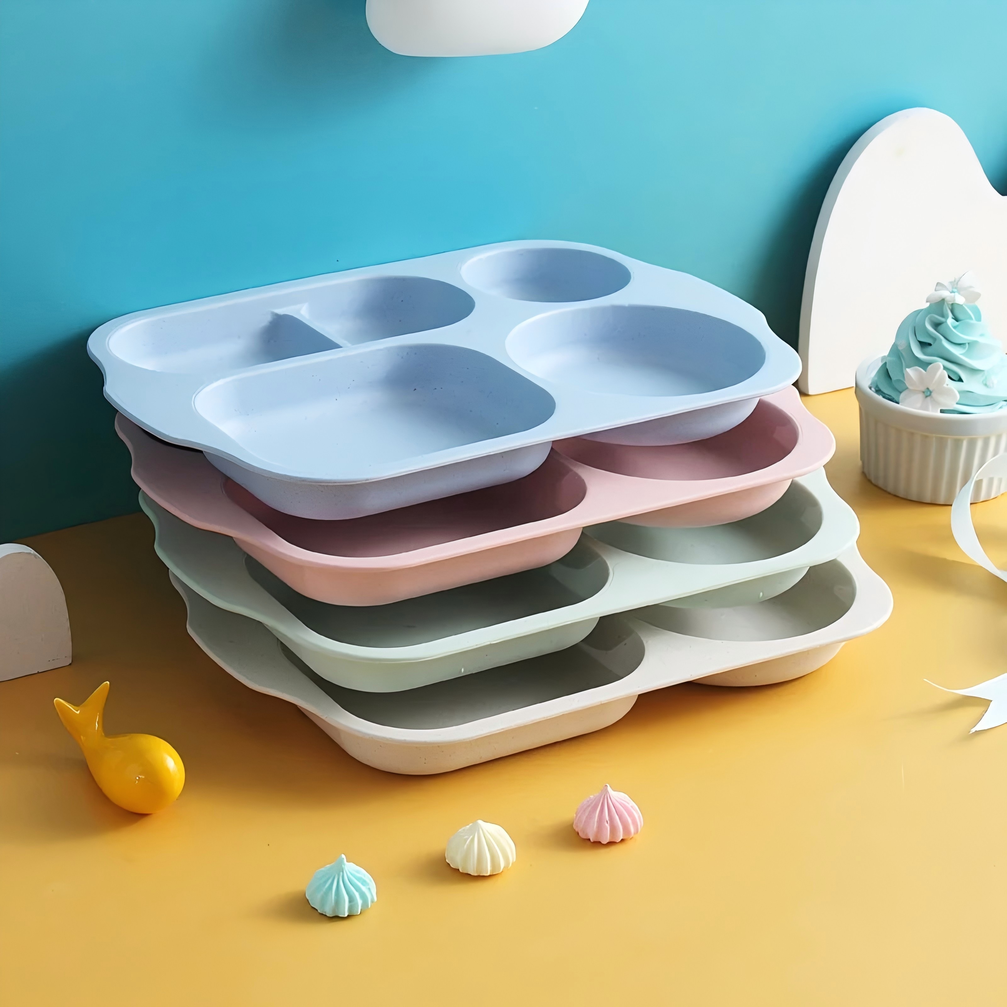 Reusable 5-Compartment Plate,  - Meal Prep Weight Loss recension och pris