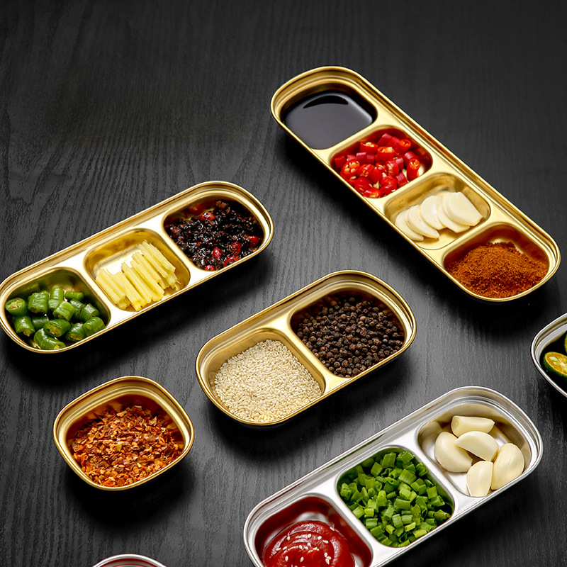 Stainless Steel Divided Dip Bo - Sauce Dipping Cup recension och pris