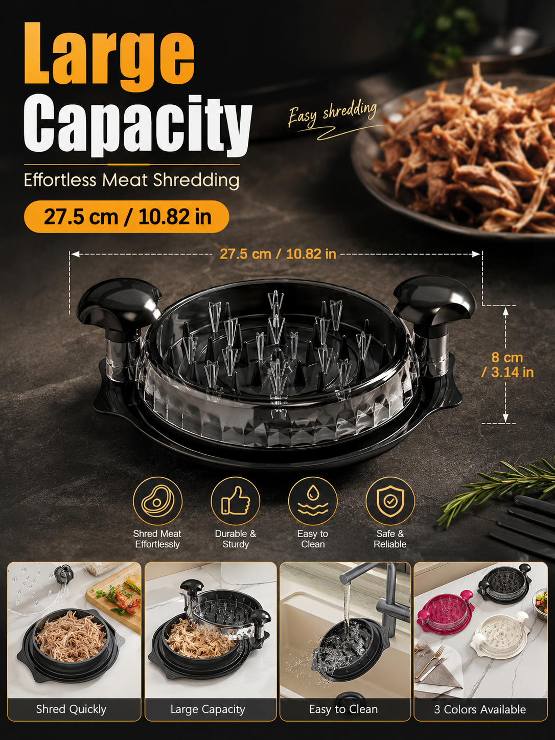 Multifunctional Chicken Shredd - Meal Prep Manual recension och pris