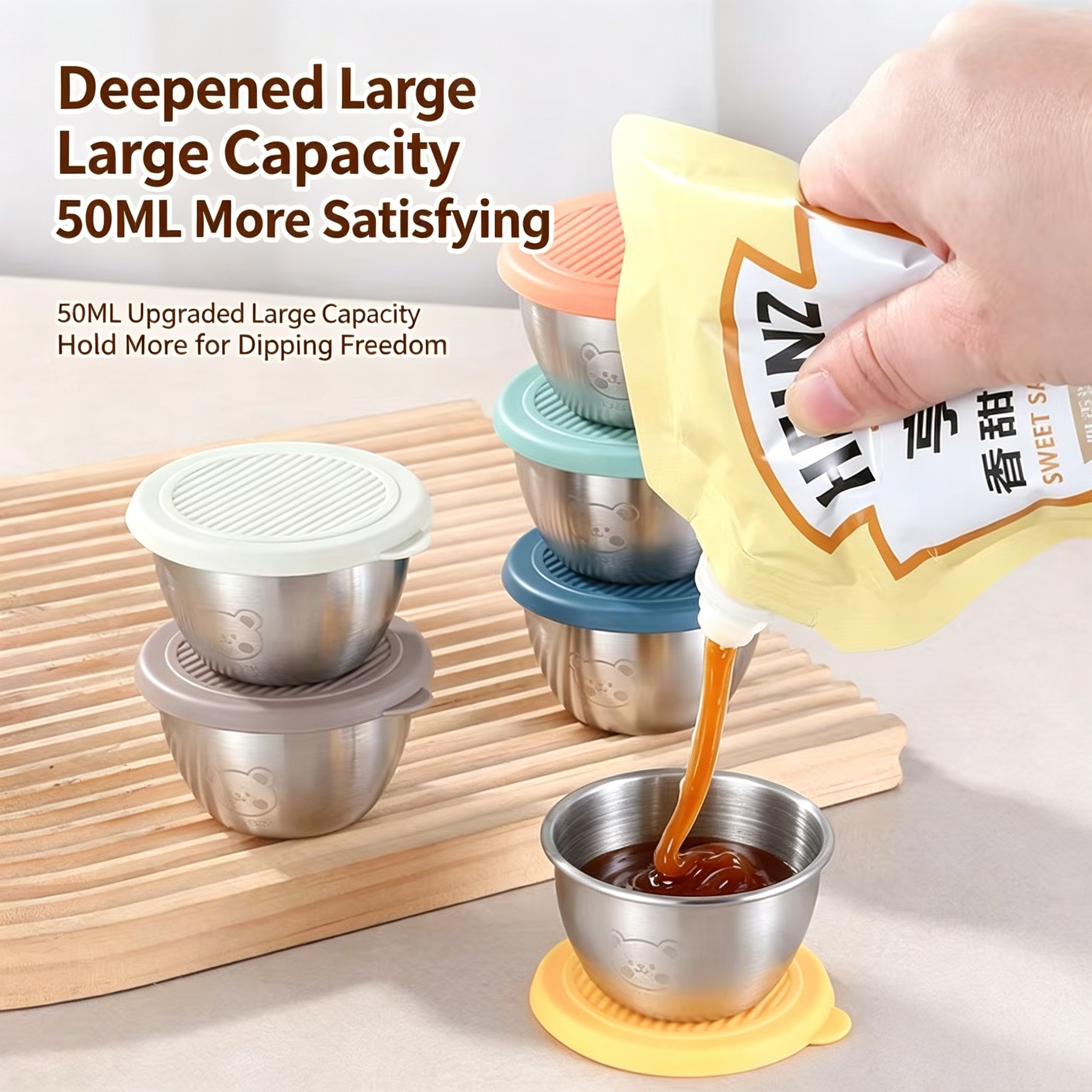 3Pcs 304 Stainless Steel Sauce - Sauce Dipping Cup recension och pris