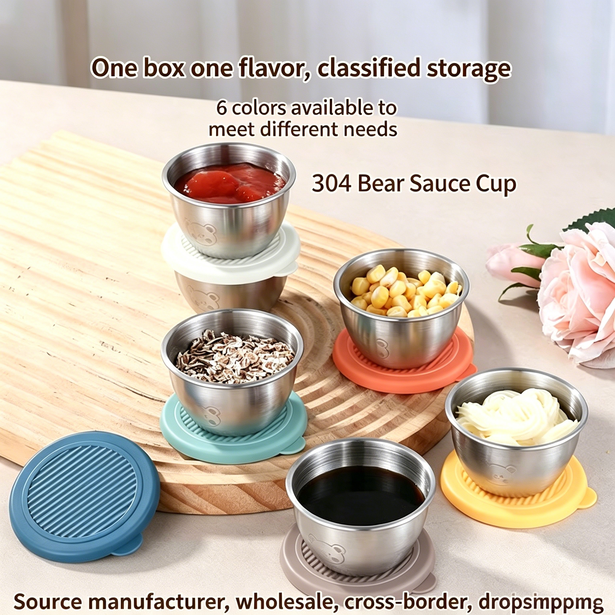 3Pcs 304 Stainless Steel Sauce - Sauce Dipping Cup recension och pris