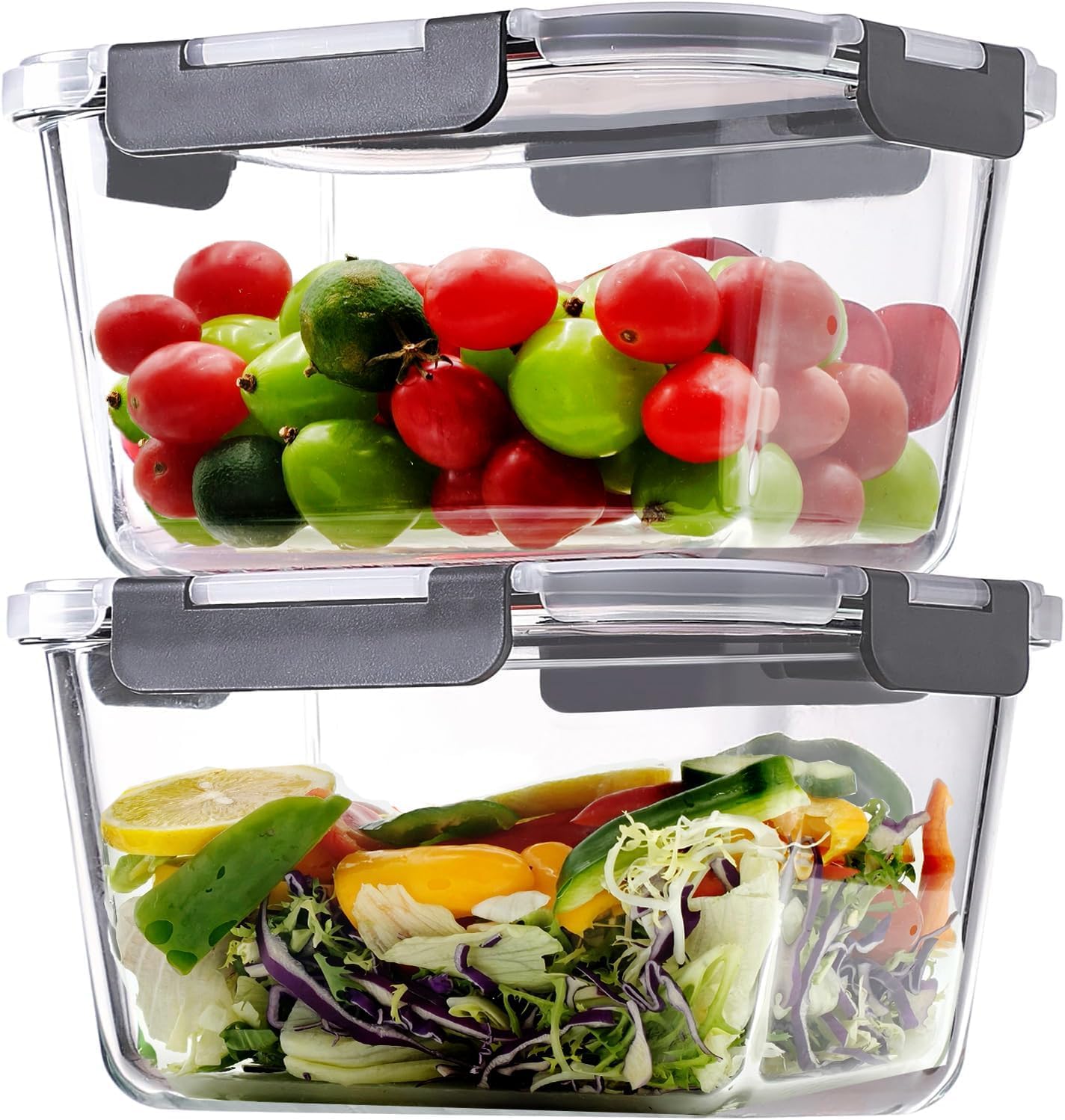 Large Glass Storage Containers - Meal Prep With Chicken recension och pris