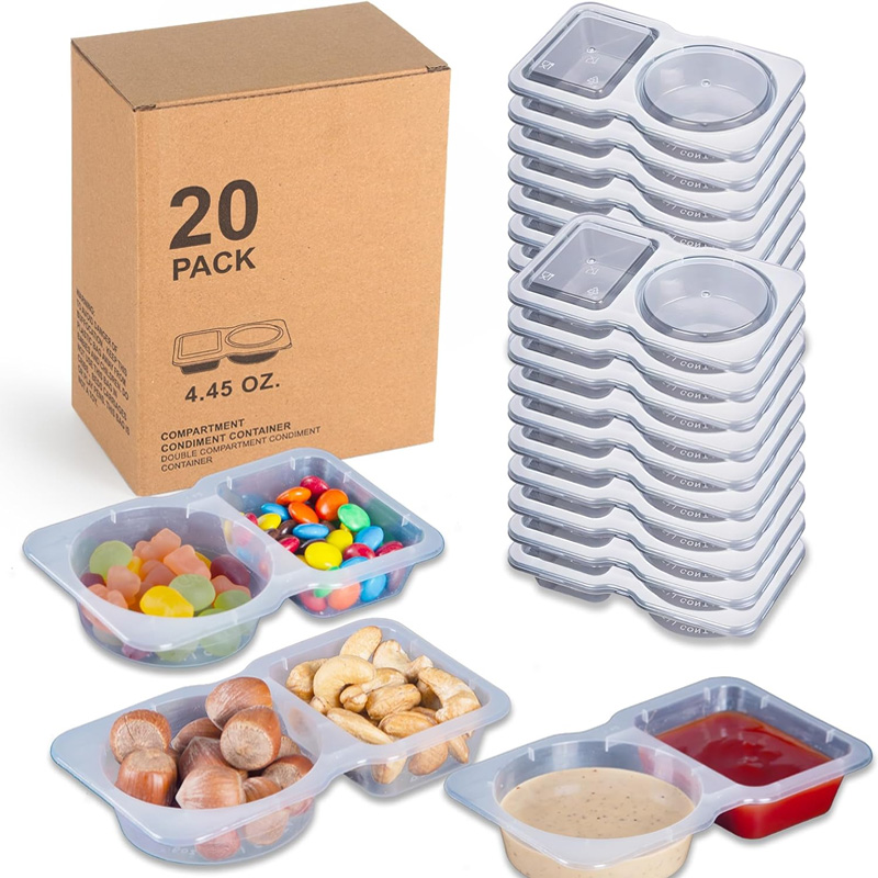 20pcs Portable Dual Compartmen - Sauce Dipping Cup recension och pris