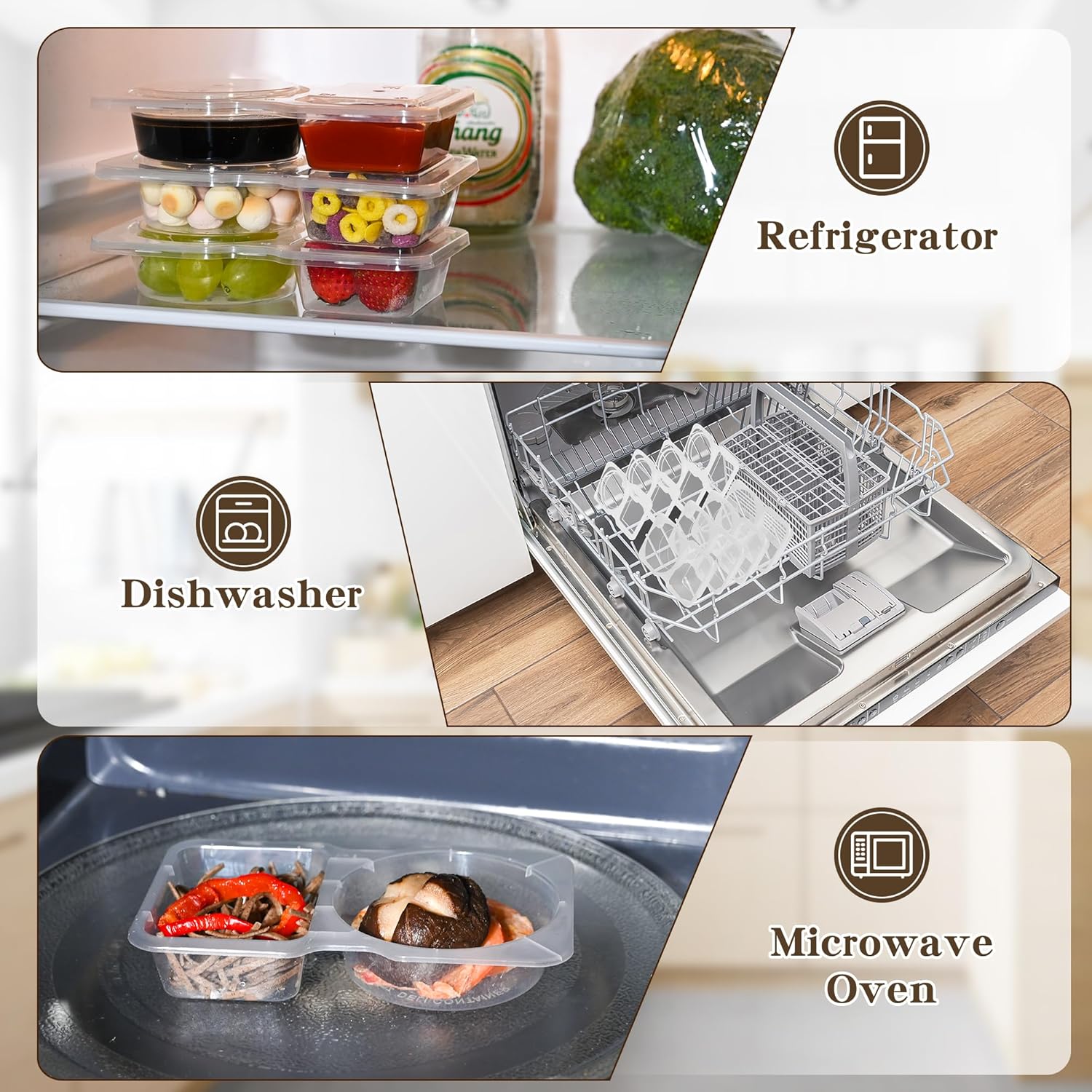 20pcs Portable Dual Compartmen - Sauce Dipping Cup recension och pris