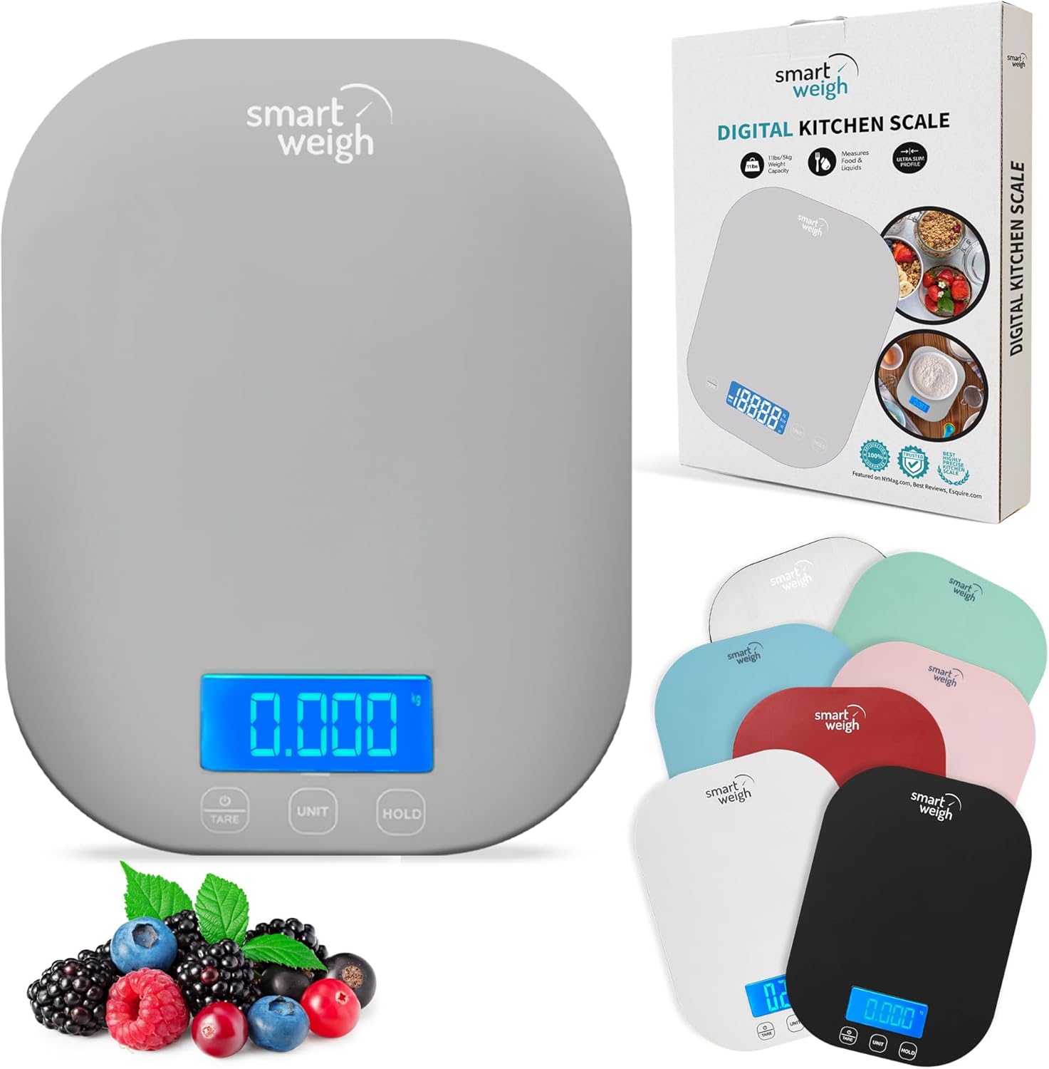 Gray Digital Kitchen Scale for - Meal Prep Weight Loss recension och pris
